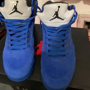 Air Jordan 5 Retro Blue suede